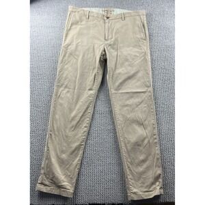 Proper Cloth Pants Mens 36x30 Bleeker Beige Stretch Cotton Twill Chino Casual